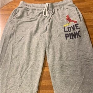 Pink cardinals sweatpants
